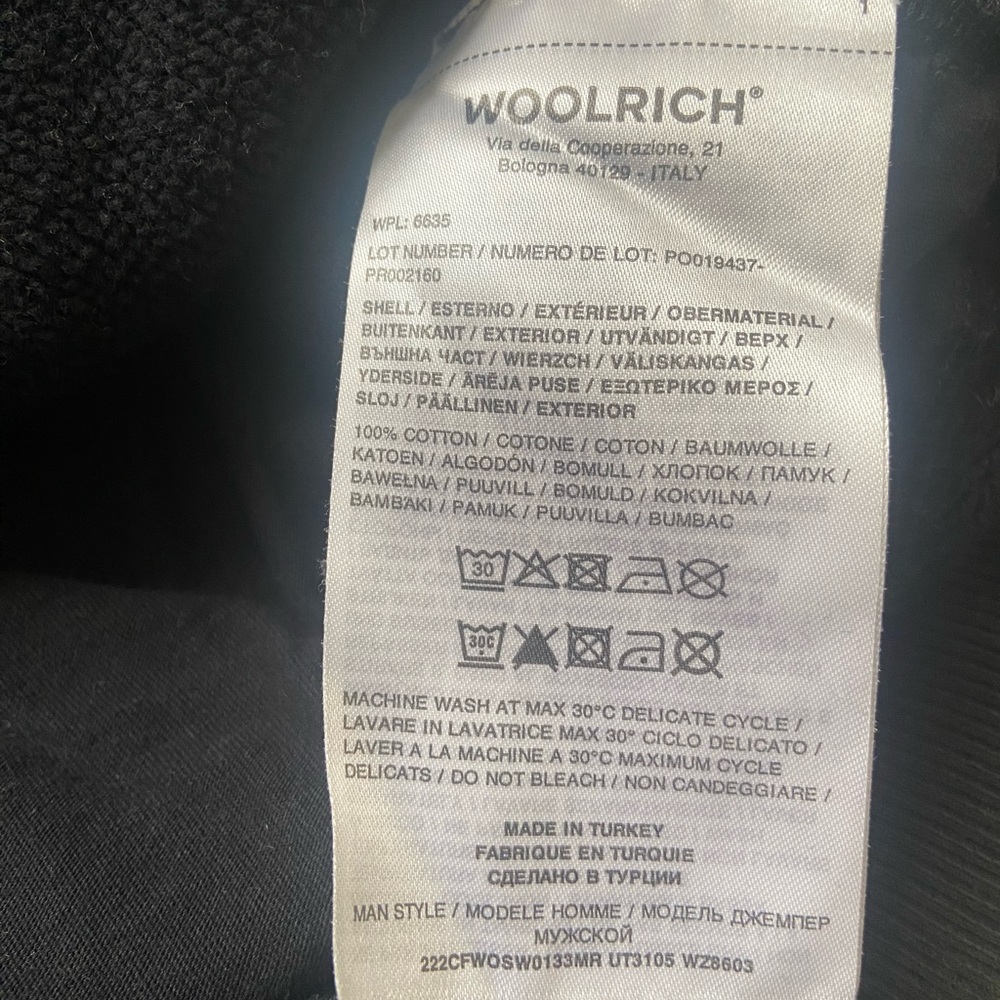 Woolrich Men’s Crew Neck Sweatshirt – Black, Size L - Picture 5 of 7